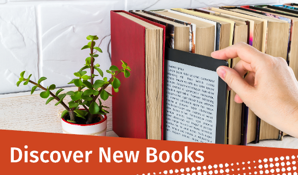 Promotional image for homepage headline: May Discover New Books 2025