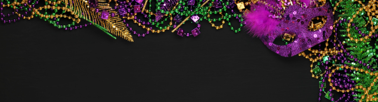 March Discover New Books banner image of Mardi Gras