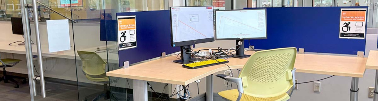 workstation in the assistive technology workroom
