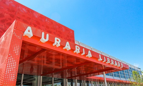 Auraria Library front entrance