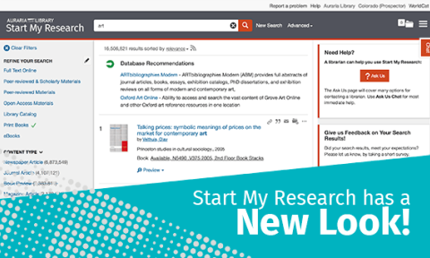 Start My Research has a New Look!