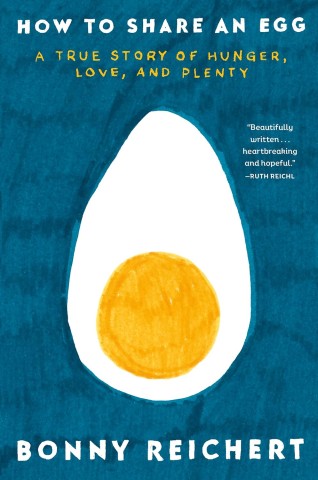 Illustration of "How to Share an Egg" by Bony Reich, depicting a whimsical scene of egg-sharing among characters.