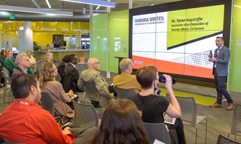 Auraria Writes event hosted at the Discovery Wall