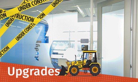 Image Source: Auraria Library Auraria Library Group Study Rooms with construction tape on them