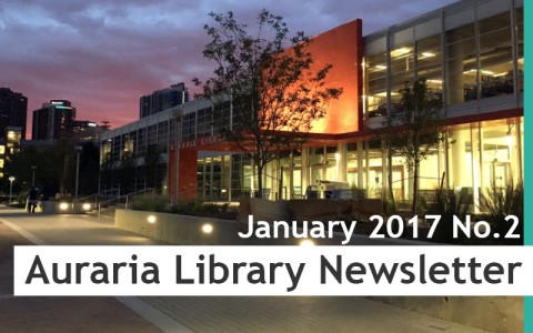 Auraria Library Newsletter January 2017 No.2. Image Source: Auraria Library Auraria Library Newsletter January 2017 No.2