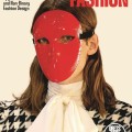 Person wearing a red mask, houndstooth jacket, and white bow shirt on book cover titled "Antigender Fashion." Bold text and modern style.