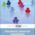 Colorful human silhouettes are linked by thin lines against a light blue background, symbolizing interconnectedness. Title: Pragmatic Adaptive Leadership.