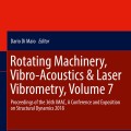 Red and blue book cover. Title: "Rotating Machinery, Vibro-Acoustics & Laser Vibrometry, Volume 7." Editor: Dario Di Maio. Publisher: Springer.
