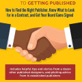 Cover of "The Board Game Designer's Guide to Getting Published" by Joe Slack. Features two hands shaking, symbolizing partnership and agreement. Bold yellow and red colors convey a professional, empowering tone.