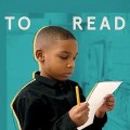 Text graphic stating, "The right to read: the greatest civil rights issue of our time," emphasizing literacy and access to information.