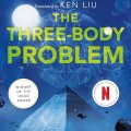 Cover of "The Three-Body Problem" by Cixin Liu. Features a cosmic design with a pyramid, a full moon, and space elements. Includes a Hugo Award badge.