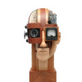 Book cover for “Can We Trust AI?” by Rama Chellappa with Eric Niller, showing a whimsical wooden robot head with cameras and gauges.
